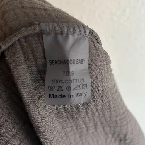 Beachwood Kaftan Jumpsuit Charcoal Gray Oversized O/S Cotton Gauze Size undefined