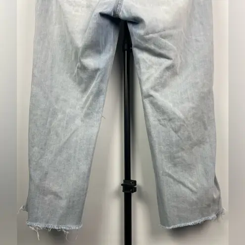 DL1961 Light Blue Maria Ankle High Rise Instasculpt Distressed Straight Jeans