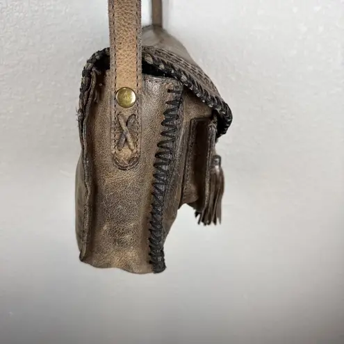 Patricia Nash Womens Beaumont Flap Crossbody Brown Tooled Saddle Leather