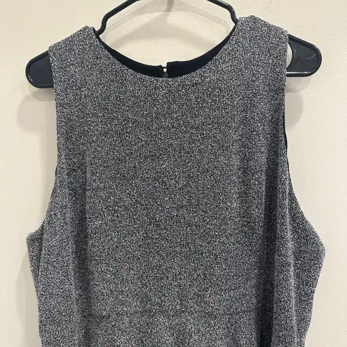 Hutch Sleeveless Textured Tweed Fit & Flare Dress Gray Black Plus 2X Party Work