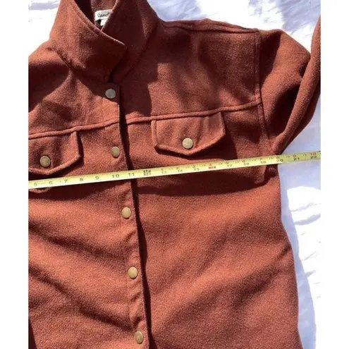 Vintage Camellia Button Brown Cardigan Sz Small Linen Button Western Sweater Orange