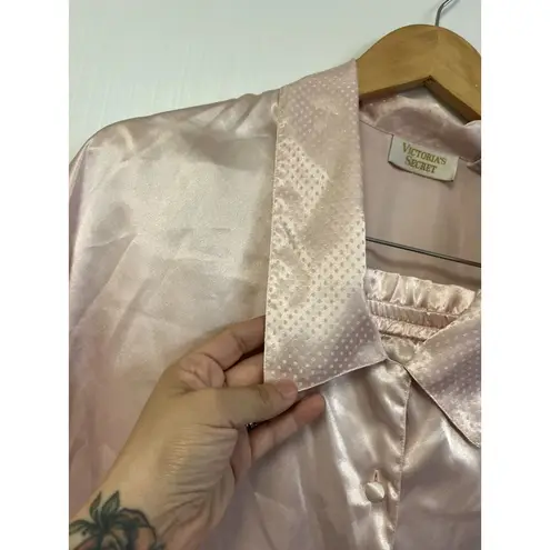 Victoria's Secret vintage 90s  GOLD LABEL 2-piece pajama set shorts top Baby Pink