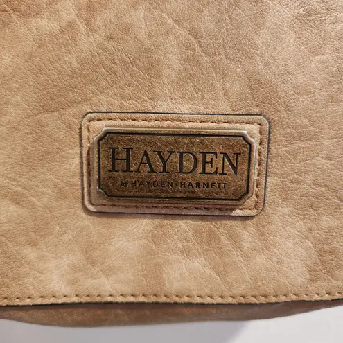 Hayden Harnett Tan Cross Body Bag Handbag Distressed