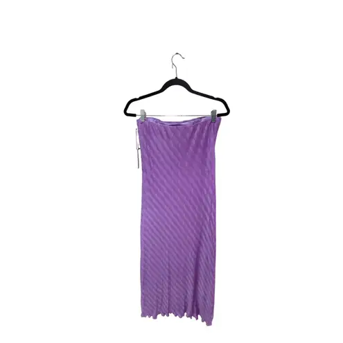 ASTR the Label Plisse Tube Midi Dress Size Small NWT Purple