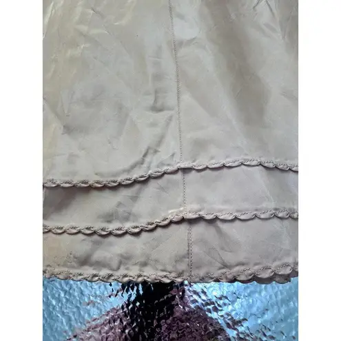 Sears Charmode Light Bronze Spaghetti Straps V Neck Satin Fabric Slip/ Dress 16 Pink