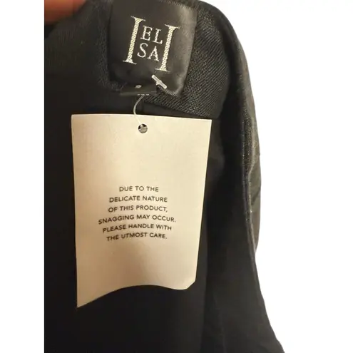 Helsa Washed Linen Black High Rise Micro Shorts Size Small