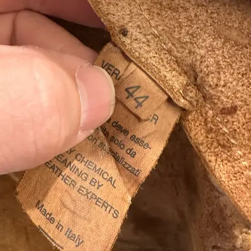 BLUR Italian Leather Distressed Blazer Jacket IT 44 / US 4 Tan