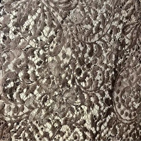 BKE Purple Lace Short Sleeve Blouse