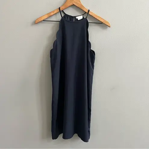 Cooperative Urban Outfitters  Navy Blue Mini Dress High Neck Scalloped Size XS
