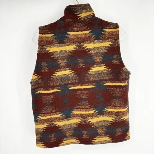 Bear Ridge Outfitters Fleece Vest Aztec Tribal Print Size Large Brown