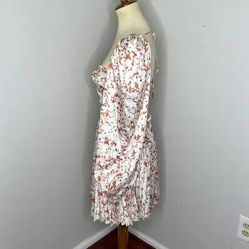 Acler Womens Dress Size US 4/AU 8 Mannock Terrazzo Gathered Pleated Satin Mini N Brown