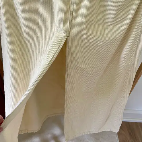 Free People  We The Free Come As You Are Corduroy Maxi Slit Skirt in Cream - 4 - Image 6