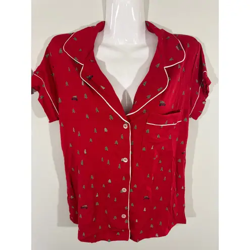 Eberjay Eberjey Gisele Printed Short PJ Set Red Christmas Holidays XS NEW W/ Tags - Image 3