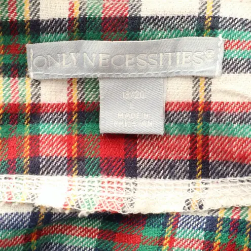 Buffalo Maxi Flannel Plaid Granny Cottage Pearl Snap Electric VTG Dress 18/20 1X Red