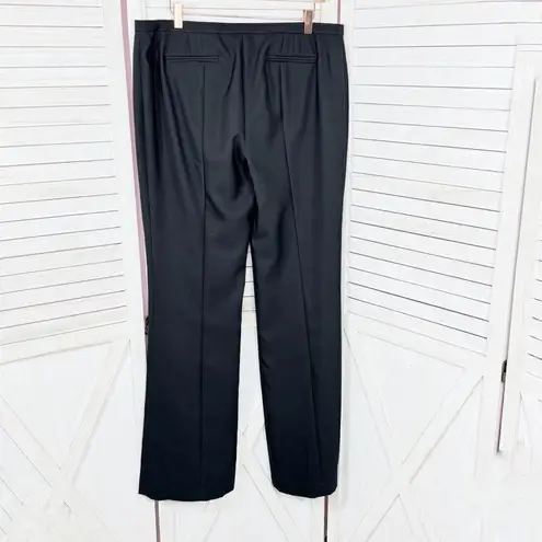 Tory Burch  Flare Leg Wool Silk Dress Pants Black 12 Mid Rise
