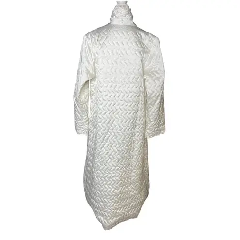 Vintage quilted lace satin robe alto image size s/m