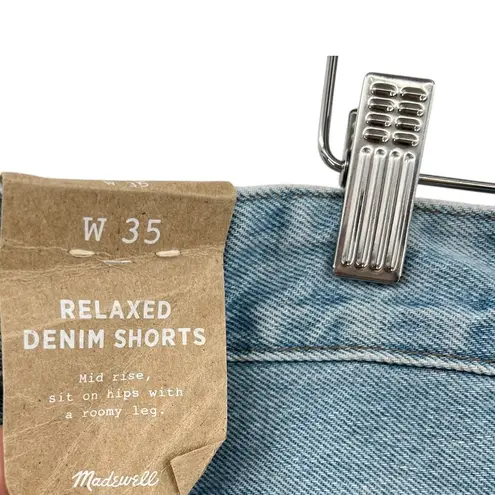 Madewell  Relaxed Denim Shorts Jean Cutoff Dunwoody Wash Blue Plus‎ Size 35