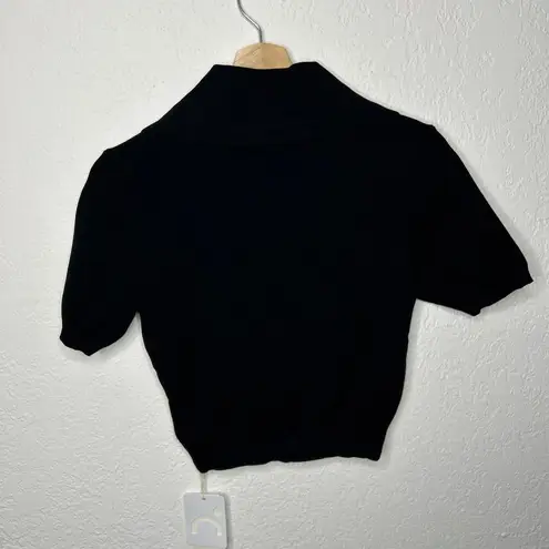 Commense Effortless Gold Clasp Collared Top S NWT