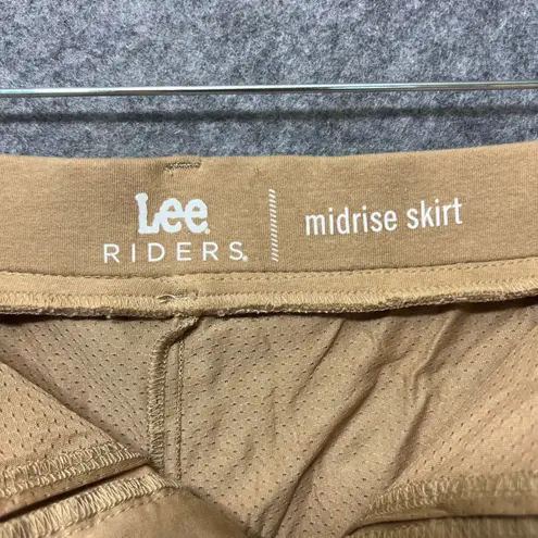 Lee  Riders‎ Khaki Midrise Skort 18M Cotton Stretch Mesh Lined Casual Tan Skirt thumbnail 5