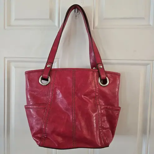 Relic Vintage by Fossil Hot Pink Faux Leather Shoulder Bag Purse Handbag Y2K