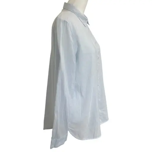 H&M Women’s Striped Blue Button-Up Shirt - Image 5