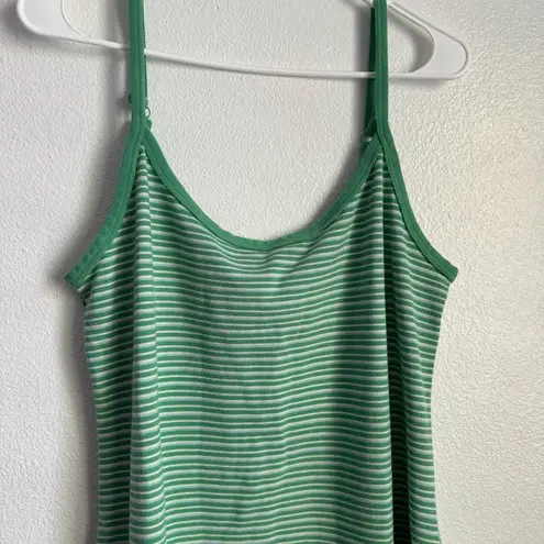 American Eagle Green Striped Knit Cami Mini Dress size XL