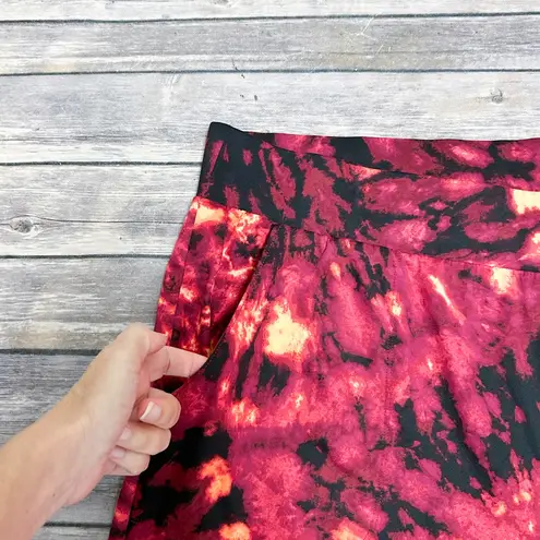 G By Giuliana Beet Red Purple Black Tie Dye Long Sleeve Jogger Jersey Set 2X