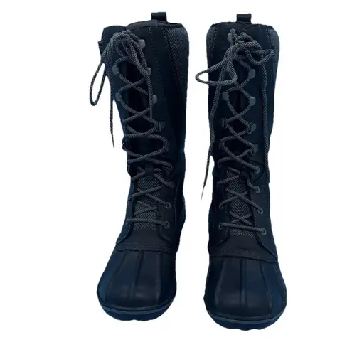 .L.Bean Bar Harbor Waterproof Tall Snow/Rain Boot Women's Black/ Grey Size 8 Gray - Image 2