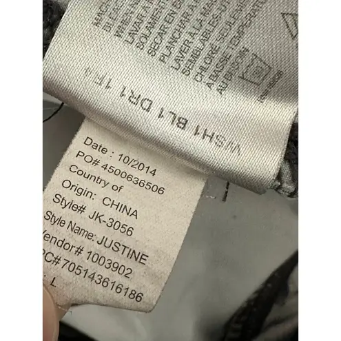 Energie Leggings Women LARGE Black White Floral Print Justine Pull On Cropped