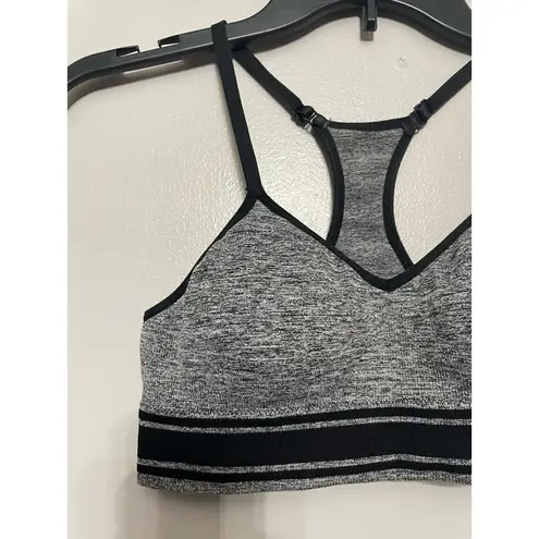 Athletic Works  Womens Sports Bra Gray Racerback Space Dye 34 S