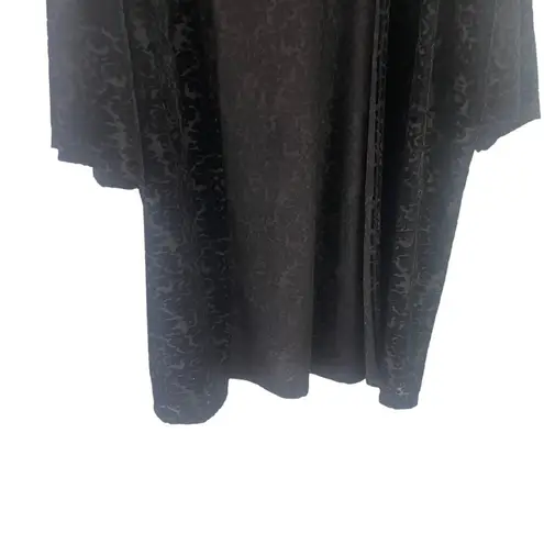 Cest La Vie Women's Size Large Whimsical Goth Witchy Velvet Open Front Cardigan Black - Image 3