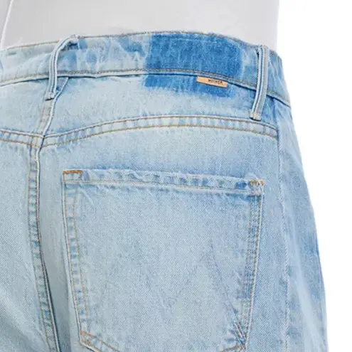 NWT MOTHER The Full Pipe Flood High Rise Barrel Jeans in Back Pedal Sz30 Blue Size 30