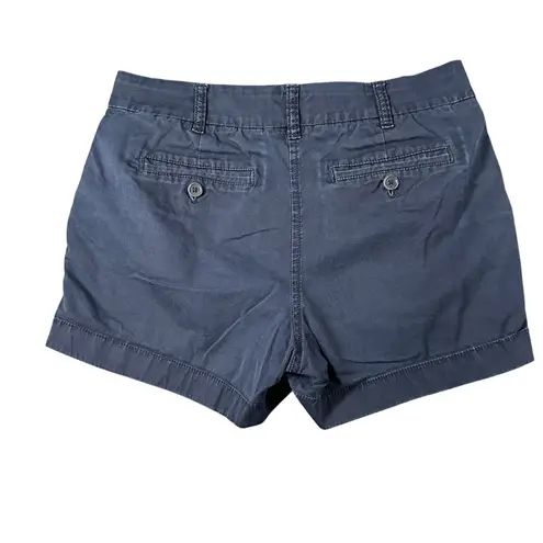 J.Crew Womens 2 Navy Flat Front Chino Shorts Cotton Casual Summer Wear