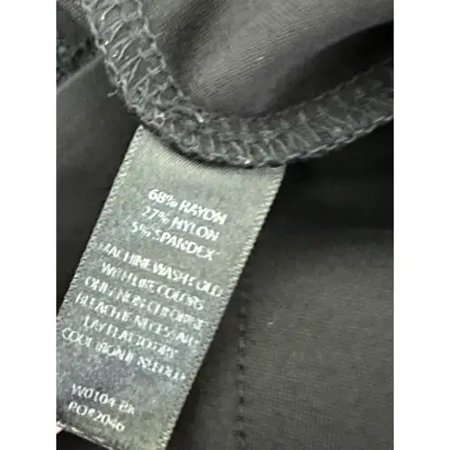 Betabrand Womens Black Straight Leg Cropped Mid Rise Pants Stretch Large Petite