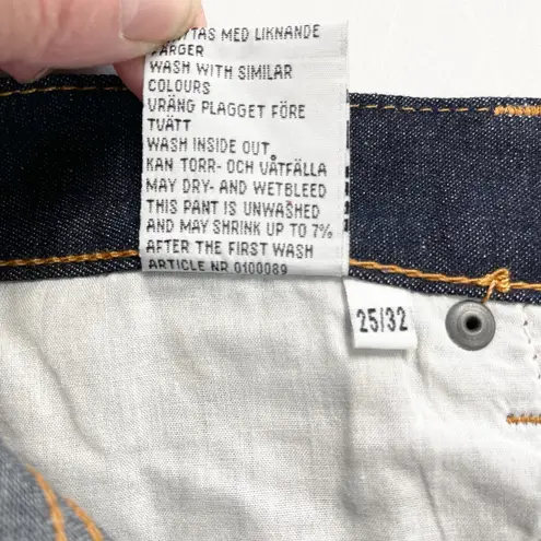 Cheap Monday Jeans Womens 25 Narrow Unwash Low Rise Dark Wash Grunge Street