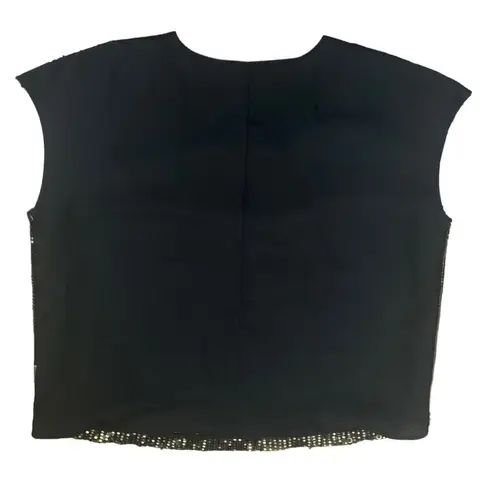 Eloquii size 16 black and gold sequin sheer shirt womans plus size cute era tour