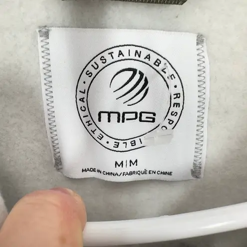 MPG Sport Grey Collared Pullover Sweatshirt Cropped Boxy Athleisure Size Medium - Image 6