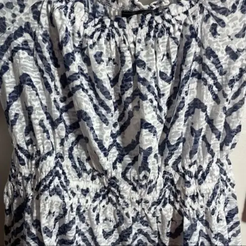 Beldini Belldini off shoulder burn out abstract printed top Size Medium