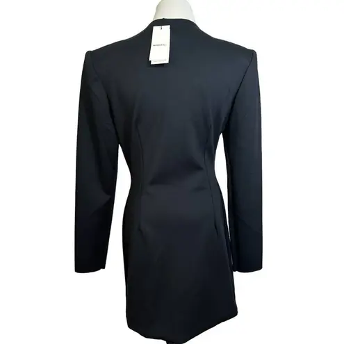 Mother of All Deville Cut Out Velvet Bow Blazer Power Suit Dress Black Medium
