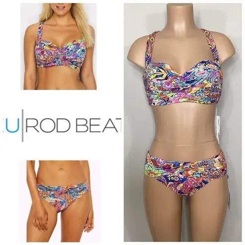 Bleu Rod Beattie New.  Groovy Baby bikini set. Size-40D/18W