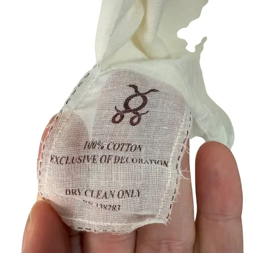 Figue Embroidered Maxi Dress Cream Blue Red Geometric Boho Embroidered Cotton XL White