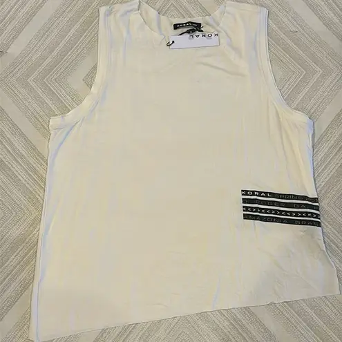 Koral Women’s Off White Angled Tank Top - Size L