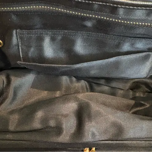 Vintage Best & Co Velvet Evening Clutch with Hand Carry Strap Black