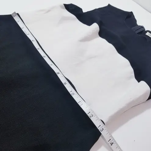 L'Agence Black White Color block Mini Dress Sleeveless