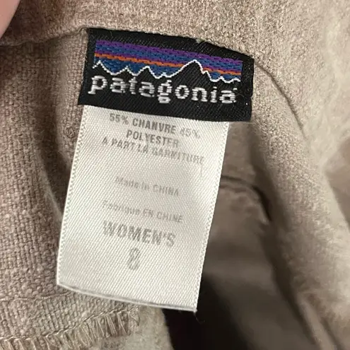 Patagonia  Light Beige Brown A-Line Knee Length Skirt 8