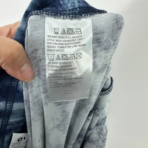 Denim & Co Pants 3X Plus Size Blue Tie Dye Wide Leg Boho Lounge Beach Resort QVC