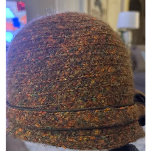 BETMAR NEW YORK HAT Weave Burnt Orange Brown Wool Blend Logo Design