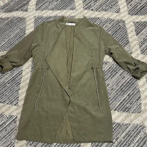 BKE Green Flyaway Lightweight Oversized Jacket Size Large