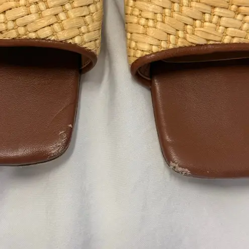 STAUD Nevil Heels Nevil Heels Summer Leather Slide Sandals EU 40 US 10 Brown