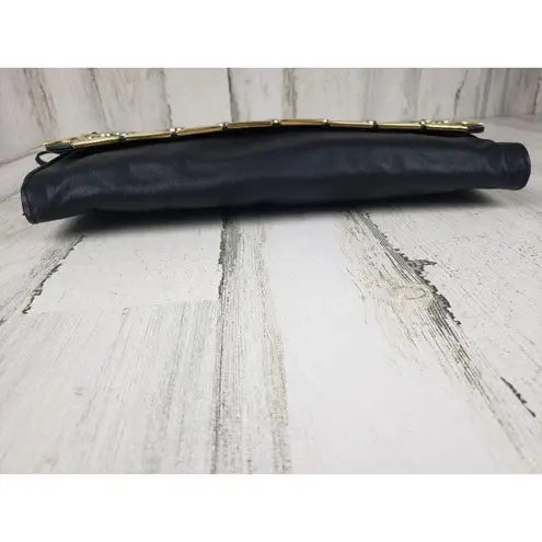 Jenny Tee Solid Black Embellished Shoulder Bag Women's Purse